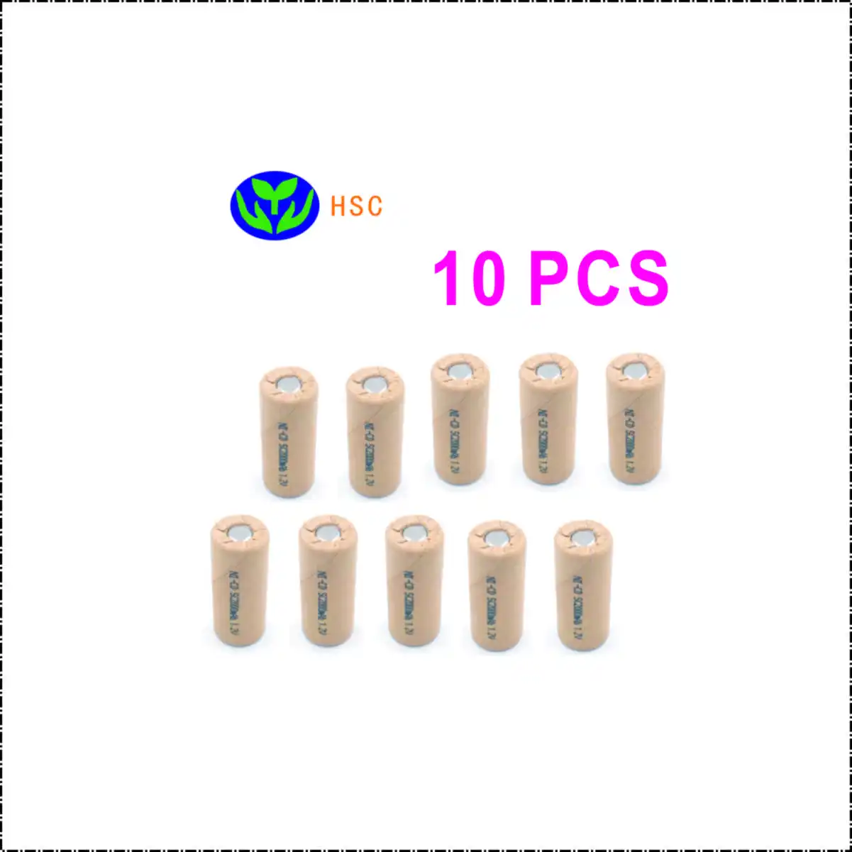 SC2000-10 SC2000mAh 1,2 V перезаряжаемый Ni-CD аккумулятор, высокая скорость разряда 10C для батареи электроинструмента - Цвет: SC2000-10