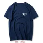 Футболка мужская хлопковая свободного покроя, Повседневная рубашка с принтом волка, большие размеры 6XL 7XL 8XL, домашняя одежда, синий цвет, 5XL, на лето