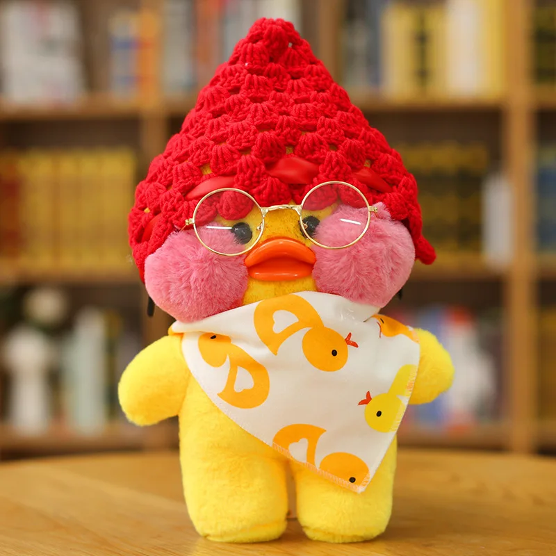 30 см LaLafanfan Kawaii кафе Мими желтая утка плюшевая игрушка милая мягкая кукла мягкие животные куклы детские игрушки подарок на день рождения для детей