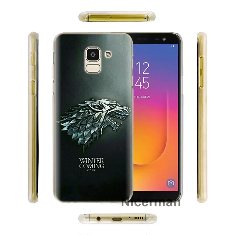 Чехол для телефона с изображением игры трона для samsung Galaxy J4 J6 Plus J3 J7 J8 C2 Core J5 J7 Prime, Жесткий Чехол из поликарбоната