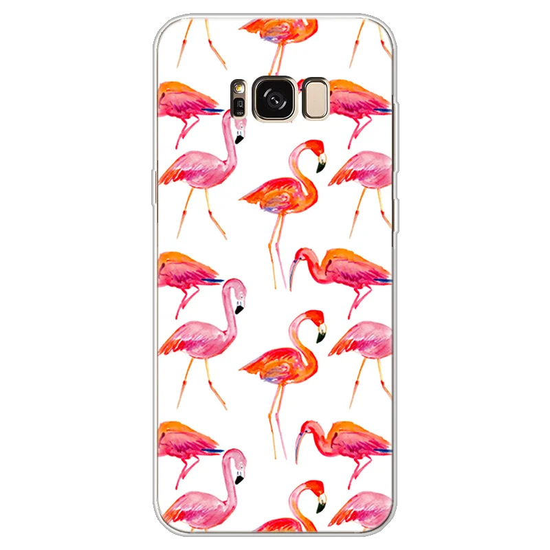 Фламинго чехол для samsung Galaxy S5 S6 S7 край S8 S9 Plus Note 8 9 A3 A5 A6 A8 J2 J3 J5 J7 Prime ТПУ прозрачный чехол для телефона