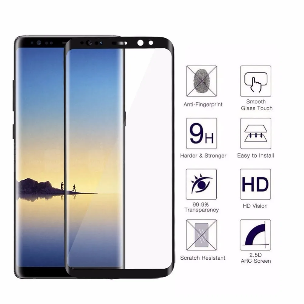 3D полноразмерная стеклянная пленка для Samsung Galaxy Note 8 Note8 N950FD N950 Защитная