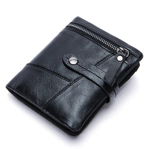 8837A4black Мужской кожаный кошелек WESTAL, мужской клатч, кожаный кошелек, короткая сумка для денег, мужской клатч на молнии, натуральная кожа, 8837 - Цвет: 8837A4black