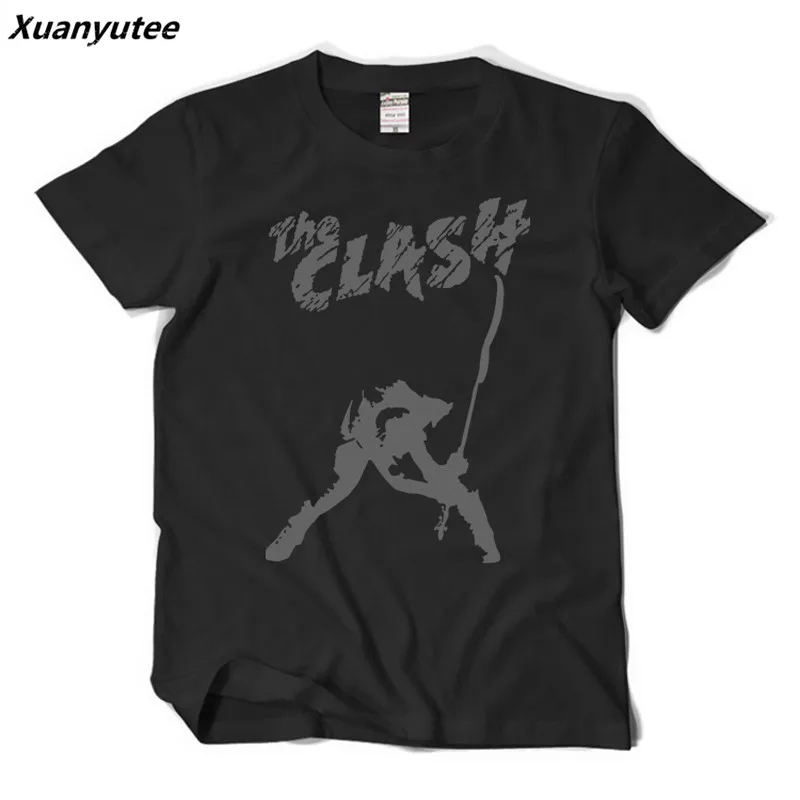 Xuanyutee The Clash, Лондон зовёт, футболка Homme Britpop Rock style, короткий рукав, хлопок, хип-хоп, круглый вырез, повседневная, подходит 2XL, футболка для мужчин