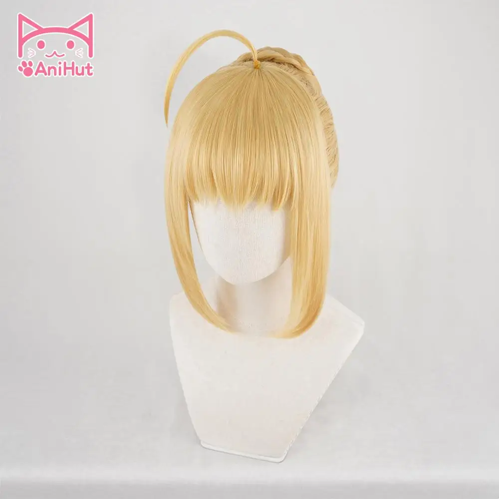 AniHut Altria Pendragon Saber парик аниме Fate Stay Night Косплей парики игра Fate Grand Order косплей парик синтетические женские волосы