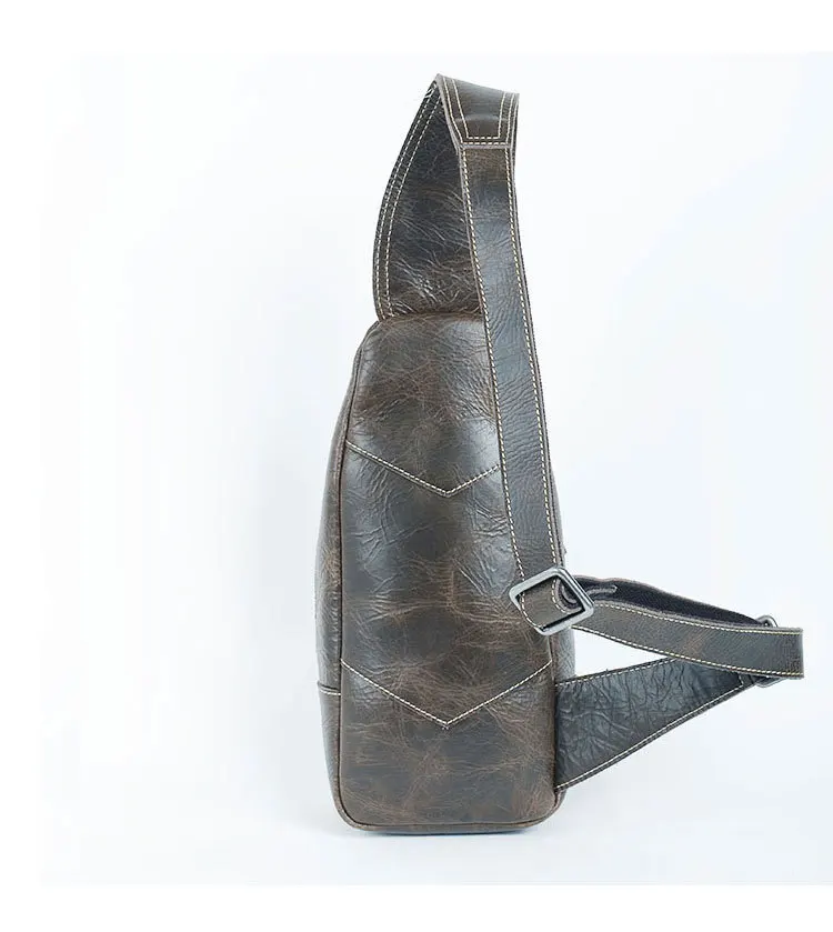 Хит продаж кожаная нагрудная сумка мессенджер crazy horse винтажная дорожная мужская