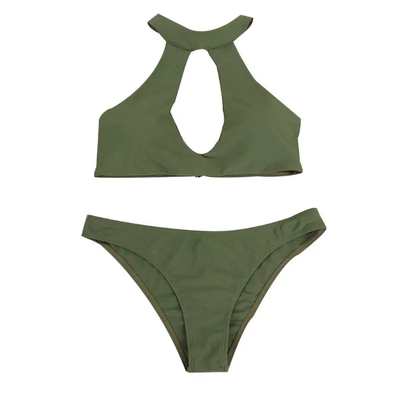 Для женщин Большие размеры пикантные из двух частей комплект бикини с лямкой