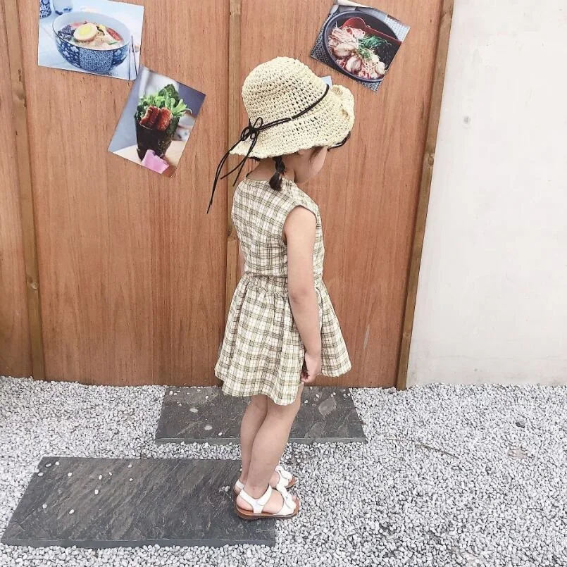 Новый летний комплект одежды из 2 предметов для малышей: топ на бретелях + юбка