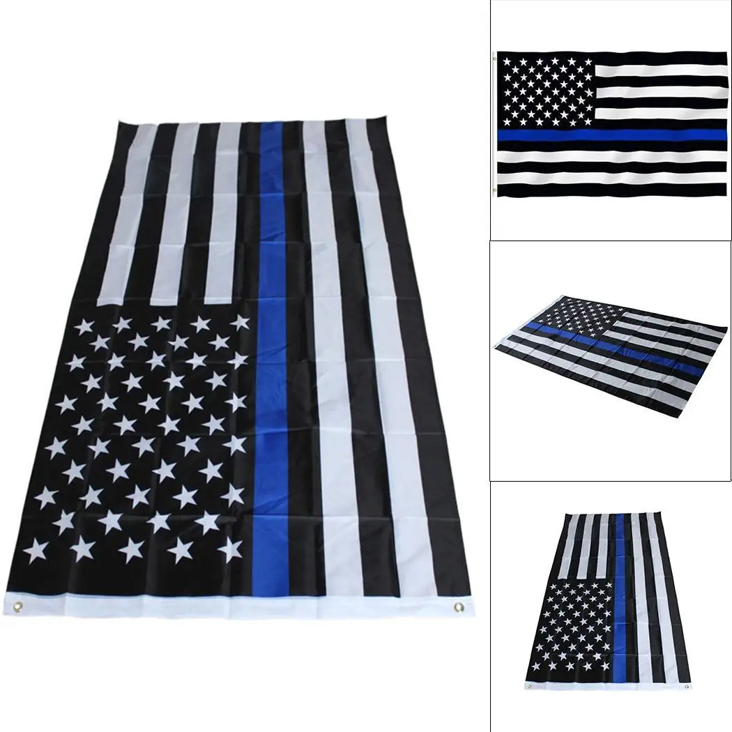 Черные Американские полицейские звезды полосы знак баннеры США флаг площадь |