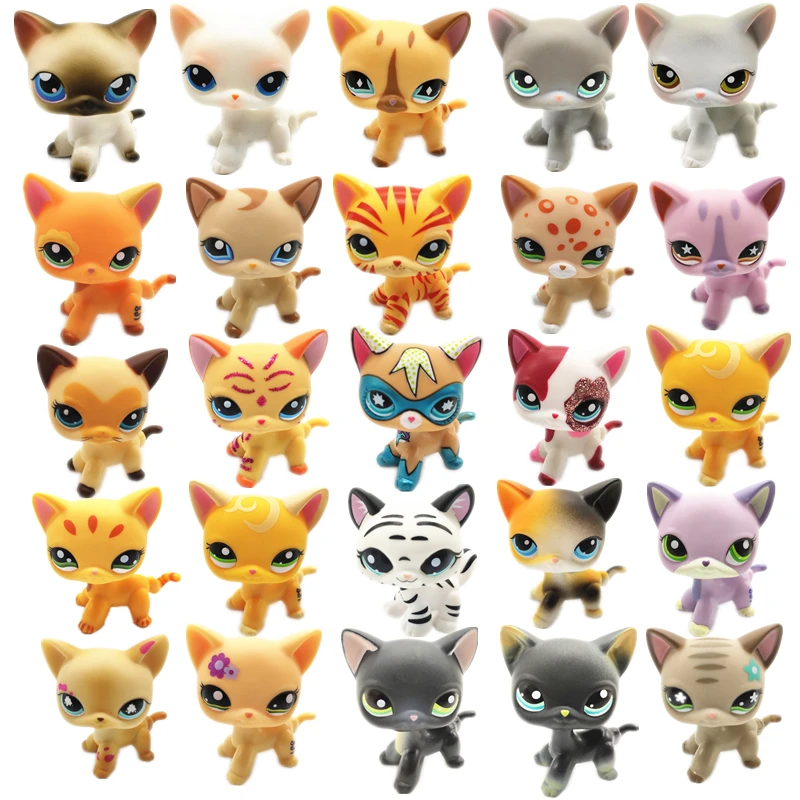 Редкие игрушки Lps Pet Shop,, короткошерстная кошка, коричневый большой Дэйн, стоячая фигурка, коллекция, 41 стиль, детский набор, подарок