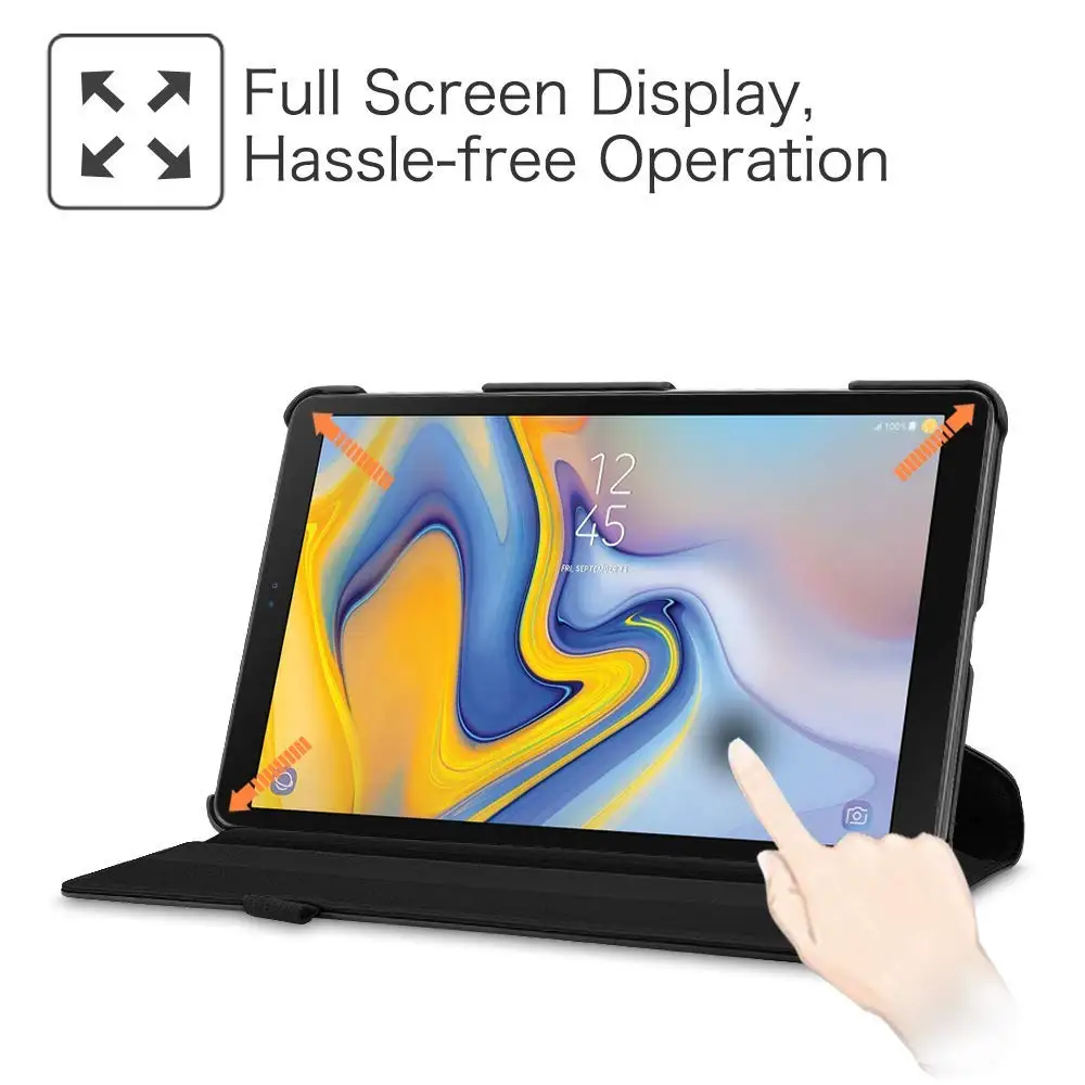 360 градусов вращающийся кожаный чехол для смарт Samsung Galaxy Tab A A2 10 5 &quot2018 T590 T595 SM