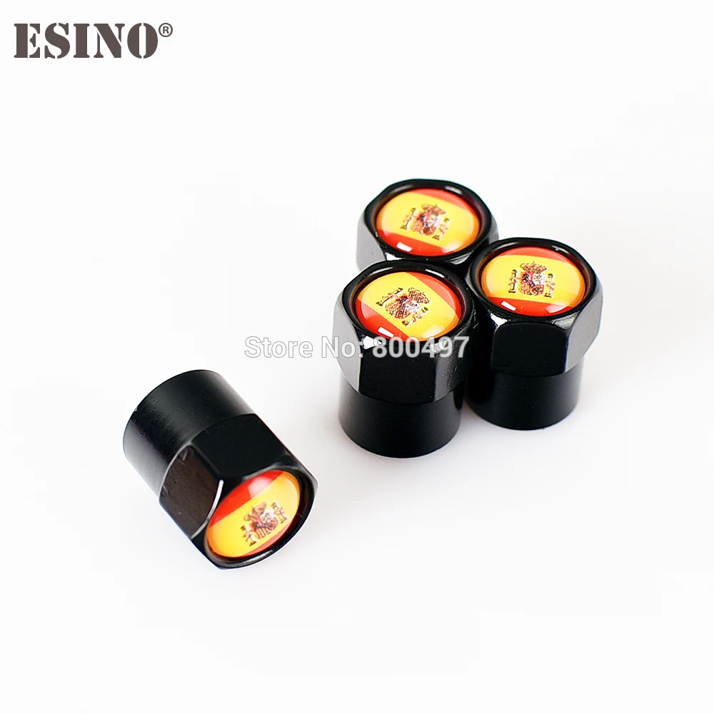 4 x стайлинга автомобилей нержавеющей цинковый сплав Испания национальный флаг