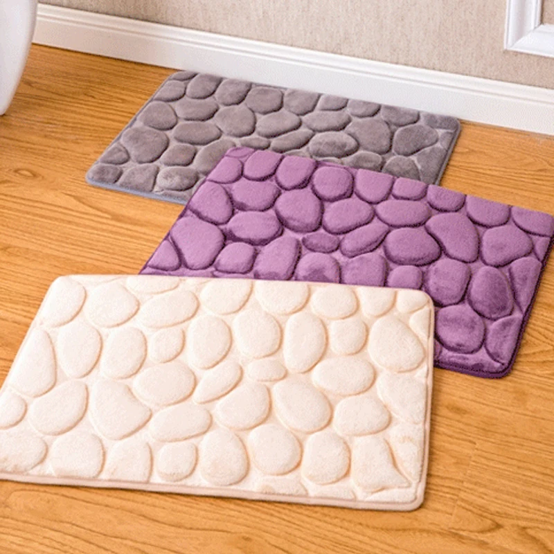 Simanfei 2019 Новый 3D галька фланелевый супер мягкий дверной коврик Коврики Дверные