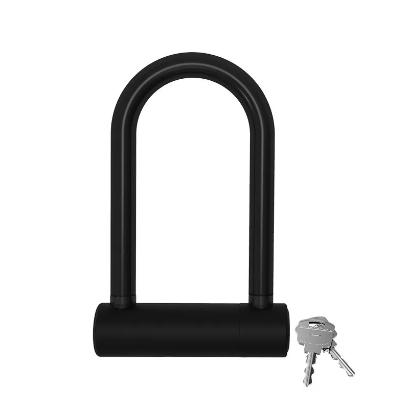 Сверхмощный U образный замок со сканером отпечатков пальцев электрический для