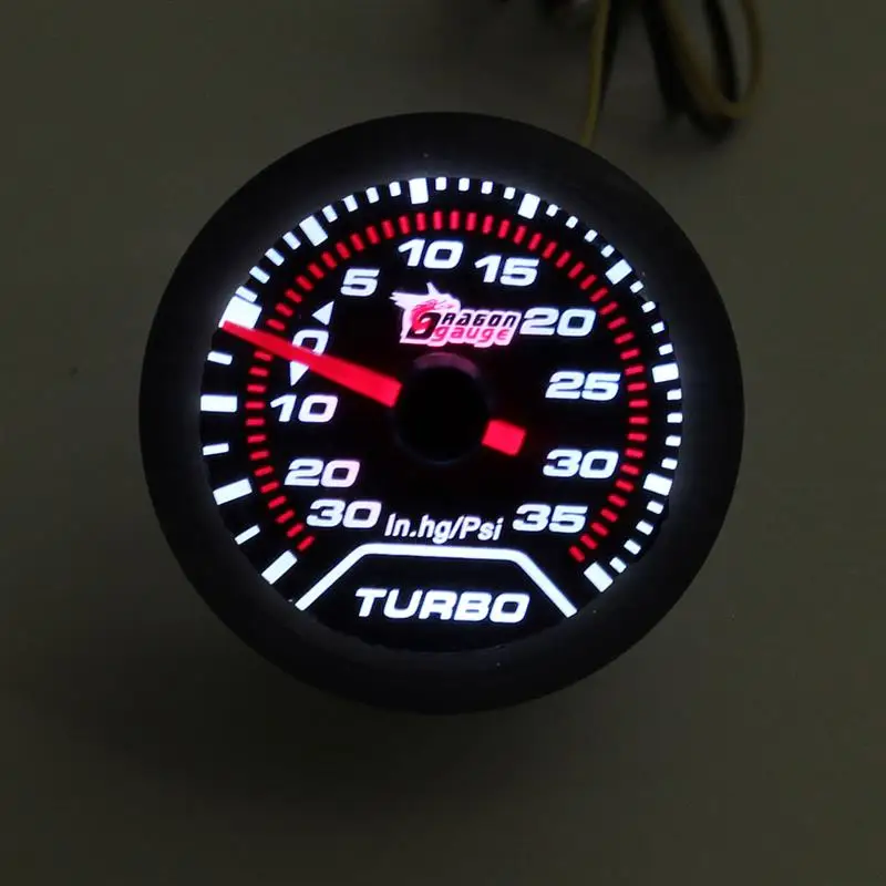 DRAGON GAUGE 52 мм 35 PSI турбонаддув механический дымовой объектив Белый светодиодный|lens