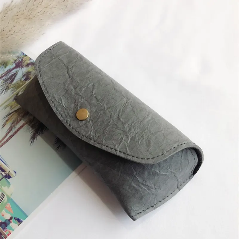 Blue 1 шт. модный мужской женский PU кожаный чехол для очков откидные солнцезащитные очки держатель коробка для очков футляр для очков сумка - Цвет: Blue