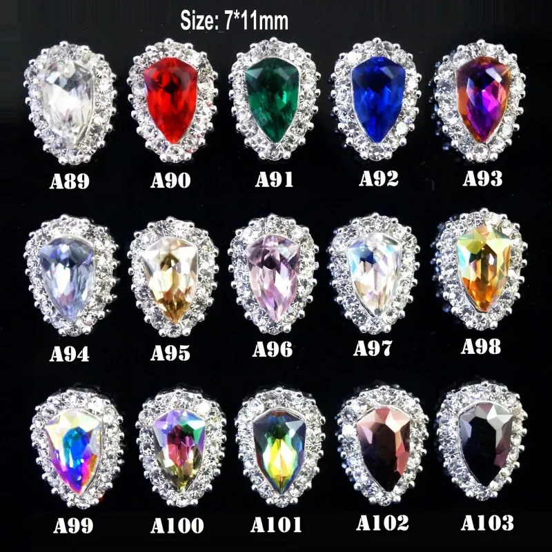 

Multi-style 100Pcs Colorful Nail Art Alloys Charms For DIY Manicure Nail Decor Tools Nail Charms Jewelry Rhinestones @A89-103