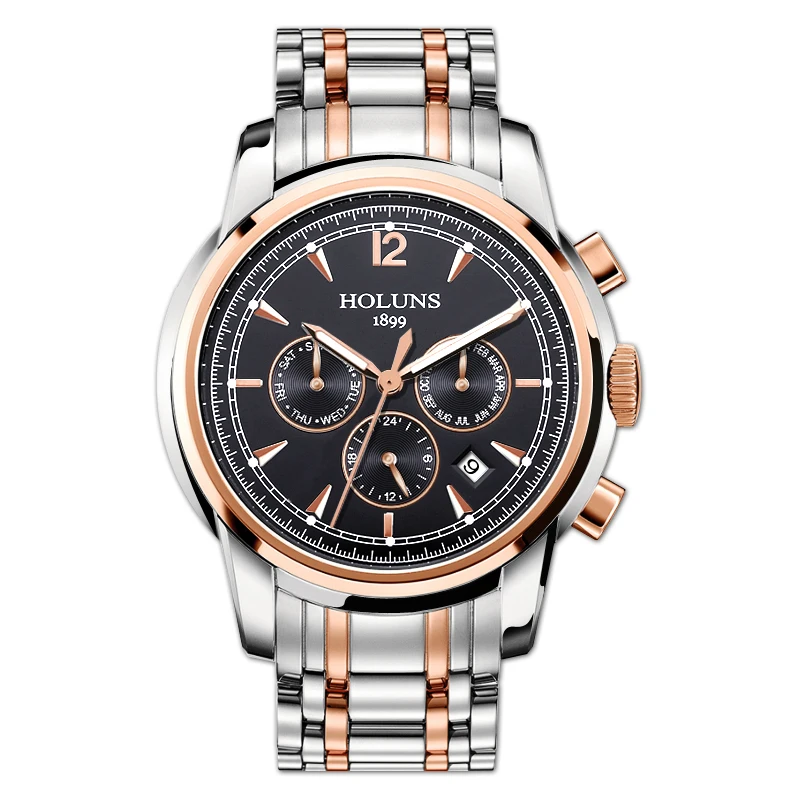 Holuns часы Для мужчин моды автоматические механические лучший бренд класса люкс