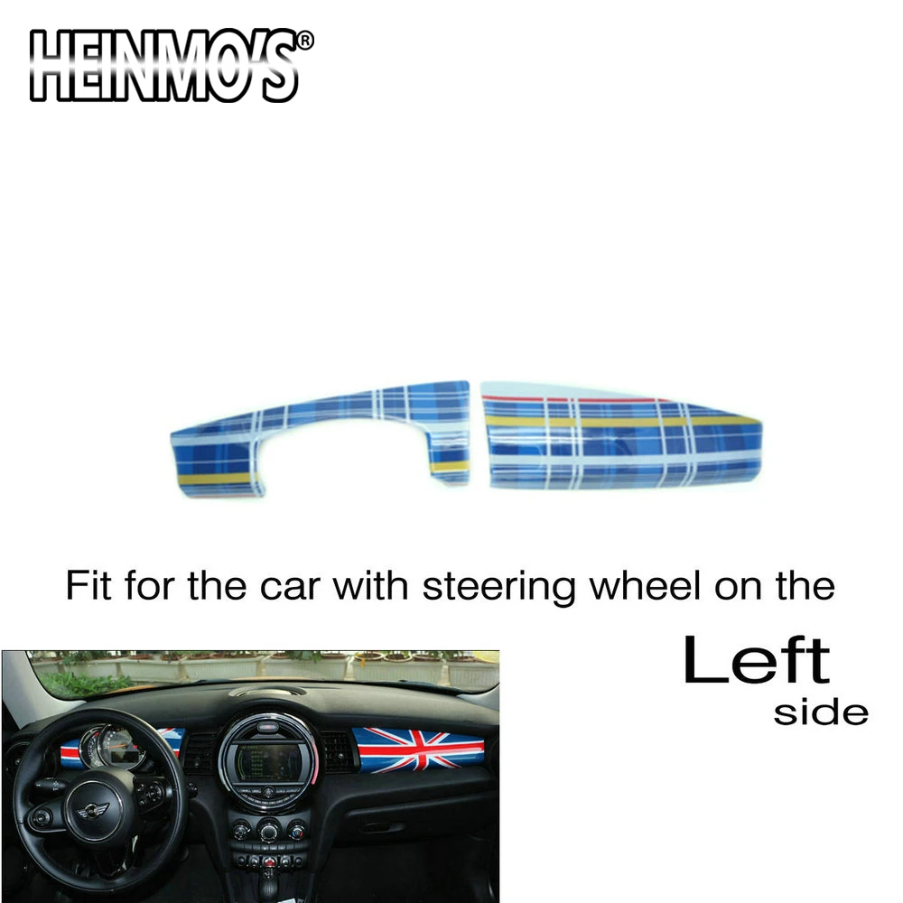 Left Blue Для MINI Cooper F56 F55, автомобильный Стайлинг, приборная панель, коробка для инструментов, декоративная наклейка, наклейки, Обложка для MINI F56, аксессуары - Название цвета: Left Blue