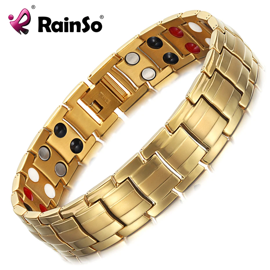 Браслеты Rainso Мужские Магнитная терапия Германий мужской браслет здоровье