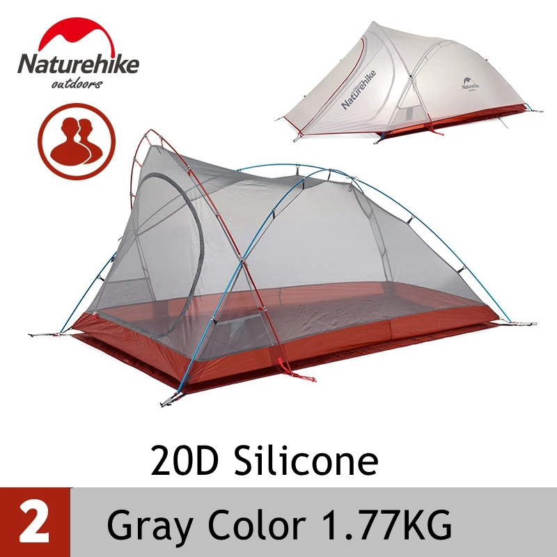 Точечный пробой 2017 Новый НН 2 человека палатка 20D силиконовая ткань двухслойная