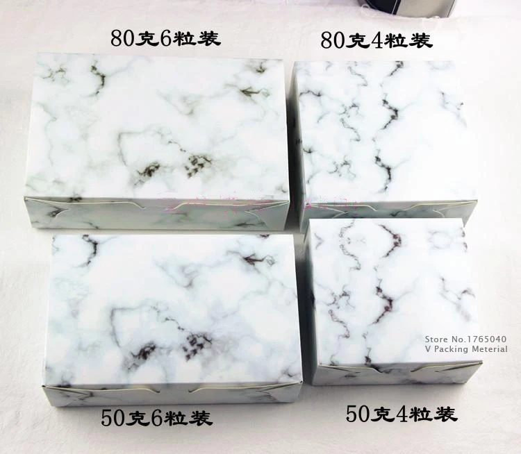 50-80g Marble Design Paper Cake Box Chocolate Party Cookies Box Gift Box 100pcs/lot Free shipping