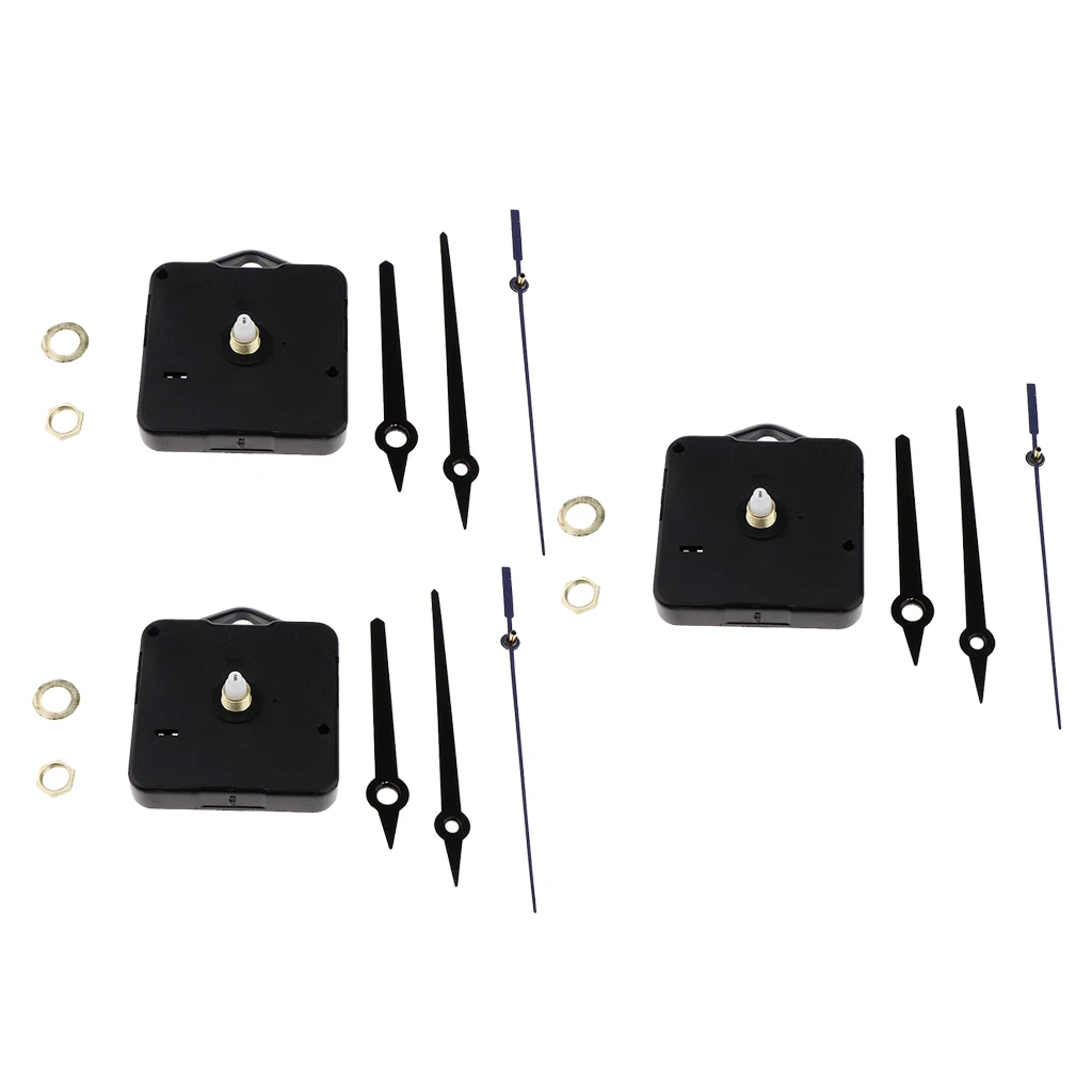 3 шт. длинные указатели кварцевые настенные часы механизм движения с ручным