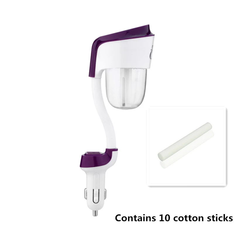 Purple Второе поколение с USB зарядным портом Автомобильный воздухоочиститель паровой увлажнитель воздуха ароматерапия эфирные масла ароматерапия спрей - Цвет: Purple