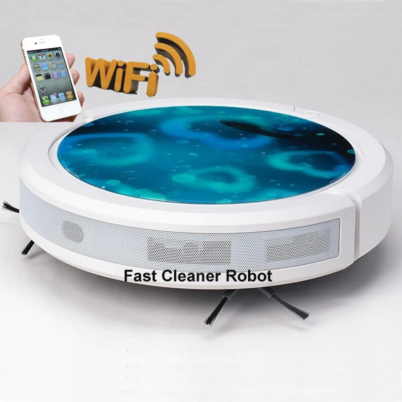 Розовый цвет WIFI смартфон приложение управление Влажная и сухая Швабра