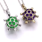 Ювелирные изделия для ароматерапии, милая черепаха, Золотое винтажное ожерелье с диффузором, духи, эфирное масло, диффузор, Кулон, Ожерелье