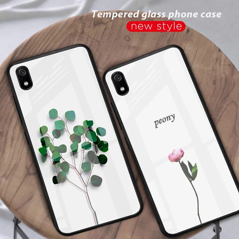 Luxury Glass Case For Xiaomi Mi 8 Lite 9 6X 5X Poco F1 Redmi Note 6 5 7 Pro K20 7A Moon Printing Mirror Glossy Phone |