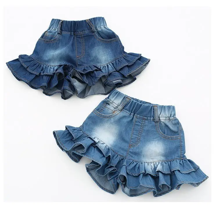 

Джинсовые шорты для девочек, детская одежда, летняя детская юбка, штаны, милые модные шорты «рыбий хвост», штаны для маленьких девочек, повсе...