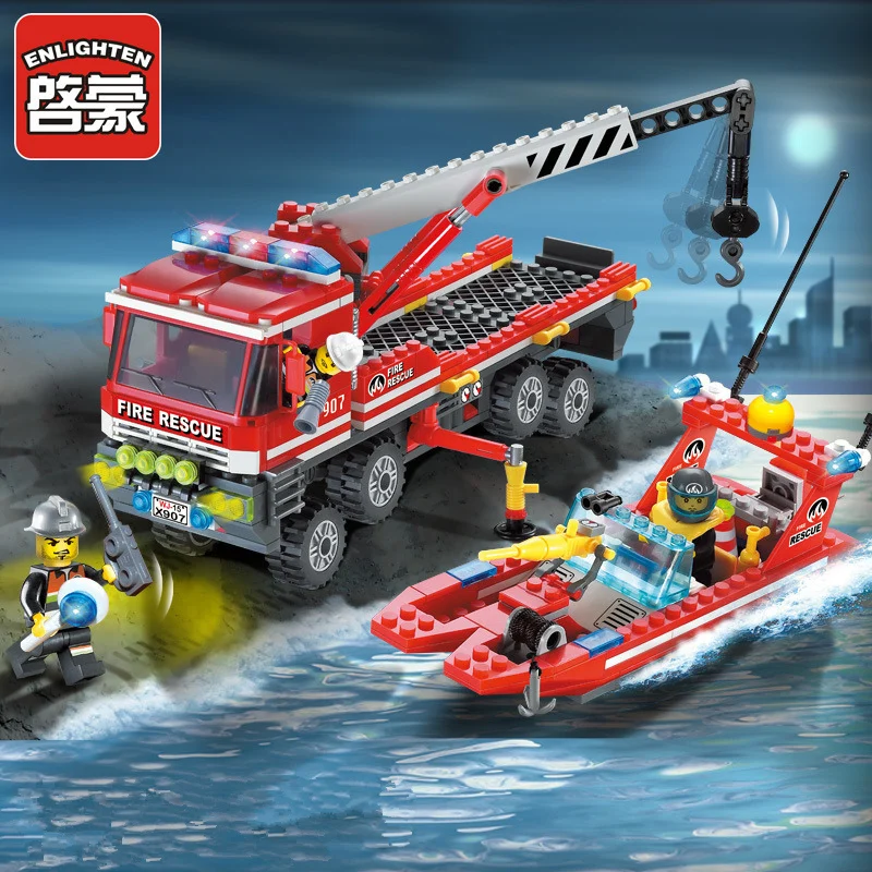 ENLIGHTEN All-Terrain Truck Blocks 417pcs Bricks Model Building Toys for Children Assembled DIY Toy Gift Brinquedos | Игрушки и хобби