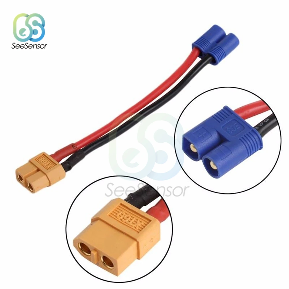 XT60 XT-60 Штекерный разъем для аккумулятора с силиконовым проводом 14 AWG RC Lipo |