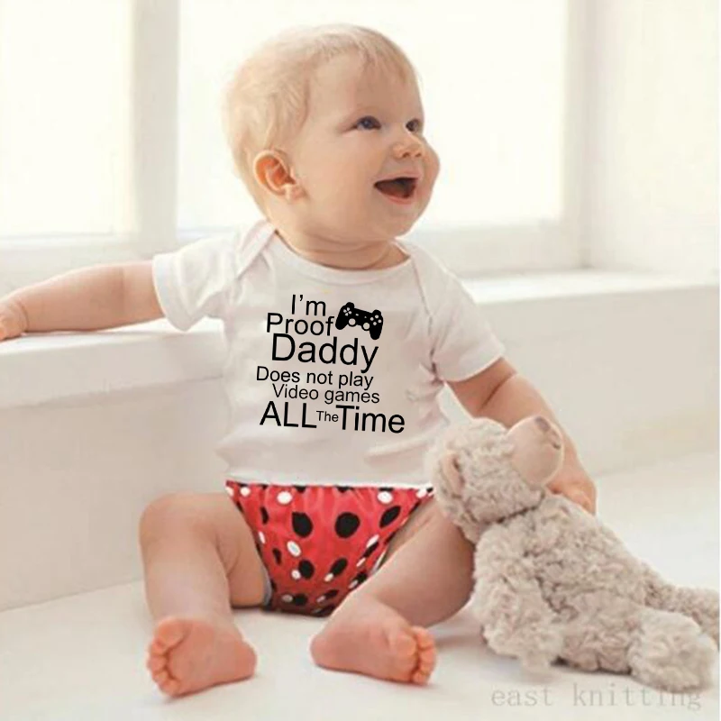 Боди с надписью daddy play games для новорожденных мальчиков комбинезон маленьких