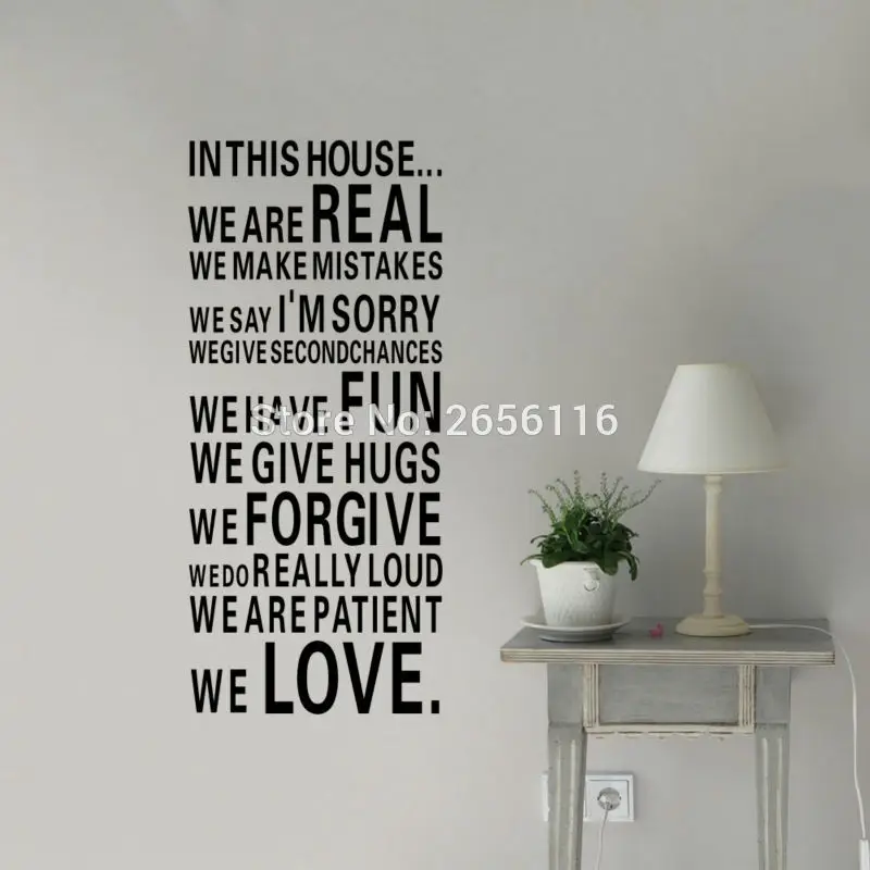 Большая семейная цитата настенные Стикеры для гостиной виниловые наклейки