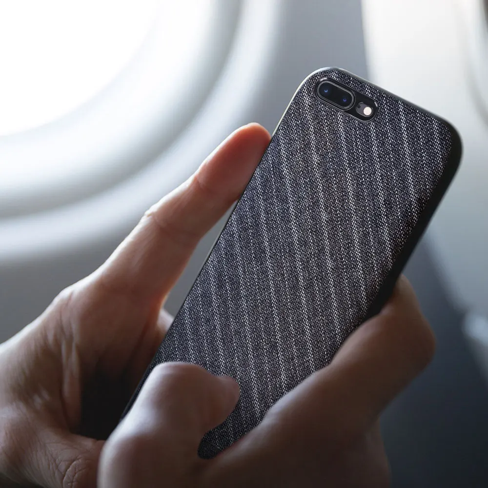 Чехол для iphone 8 Plus Mofi для iphone 7 Plus чехол Чехол деловой костюм ткань для iphone 8 чехол темный для iphone 7 Чехол