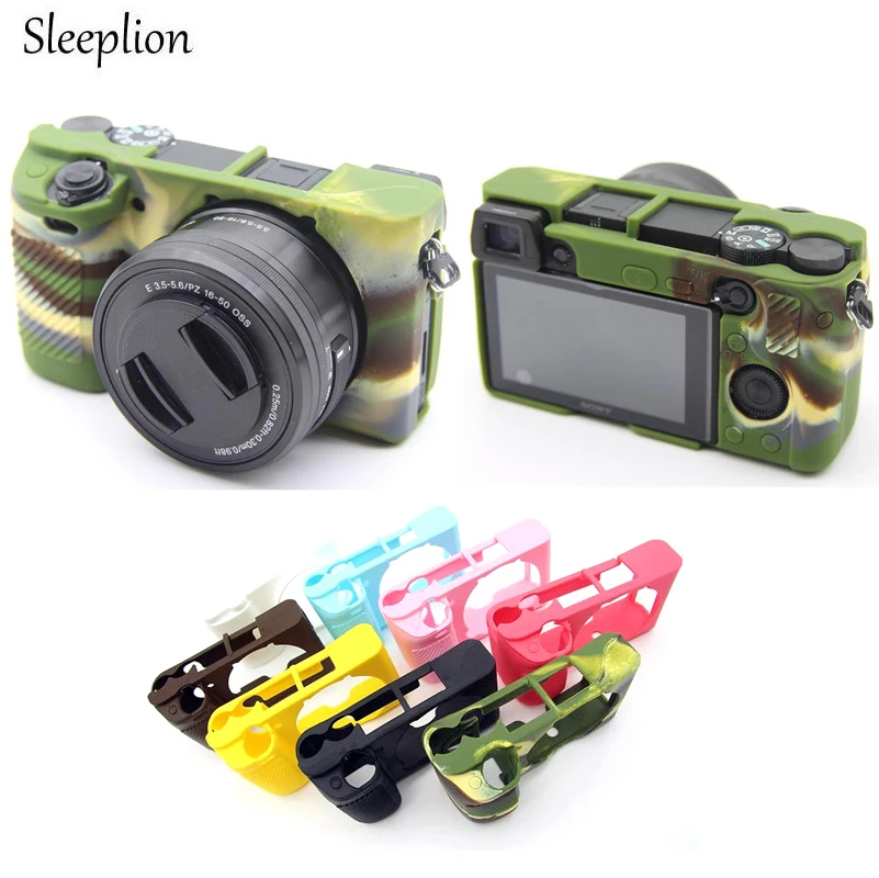 Sleeplion приятный мягкий Камера видео сумка для sony A6300 Силиконовый Чехол резиновый