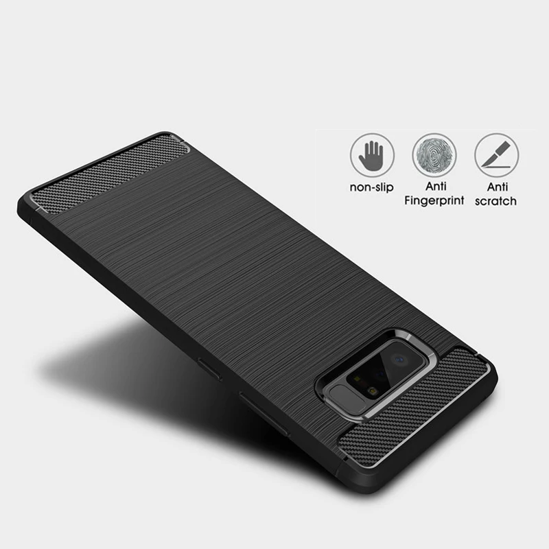 Для samsung Galaxy Note FE чехол силиконовый мягкий ТПУ Матовый из углеродного волокна для