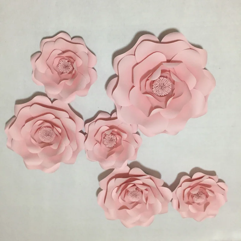 6 шт. детские розовые гигантские бумажные цветы для девочек вечеринки свадьбы