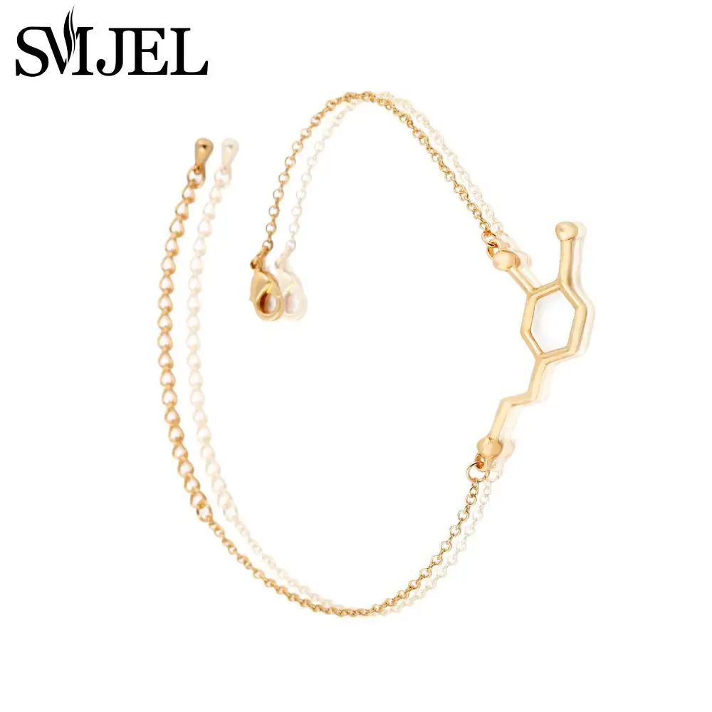 SMJEL новый модный амулетный браслет с молекулой допамина женские браслеты