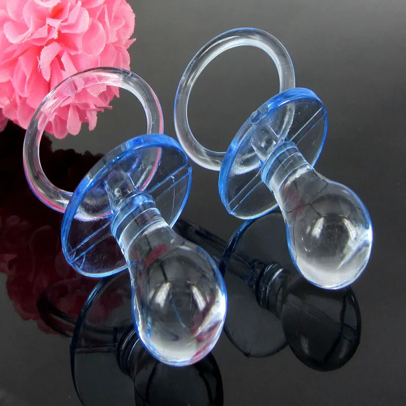 

12Pcs 2.5" Big Acrylic Perforated Pacifiers Bead For Baby Shower Party Table Game Craft Decorations 6.5cm
