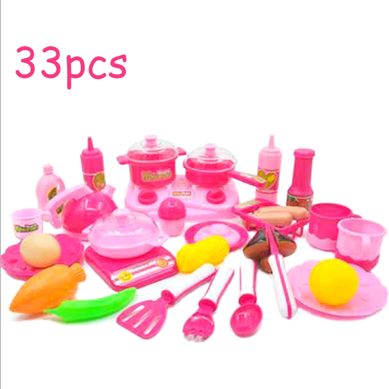 Горячие Продажи 33 Шт. Моделирование Кухня Игрушки Пластиковые Притворяться