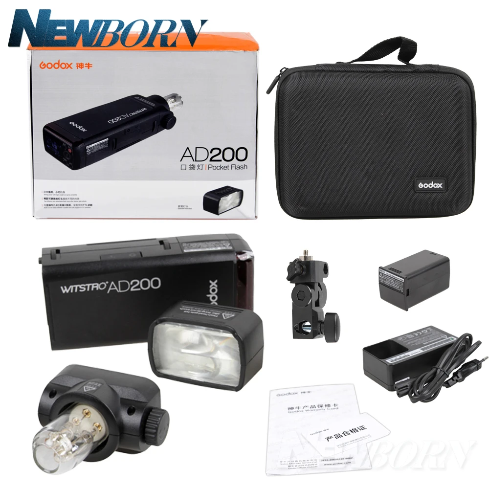 Godox AD200 200Ws TTL GN60 HSS Flash Встроенный 2 4G беспроводной + Xpro O передатчик триггера вспышки
