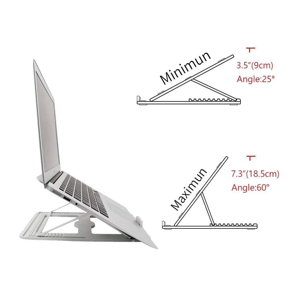 Регулируемая алюминиевая подставка для ноутбука 10 передач держатель Macbook Air Pro 13 3