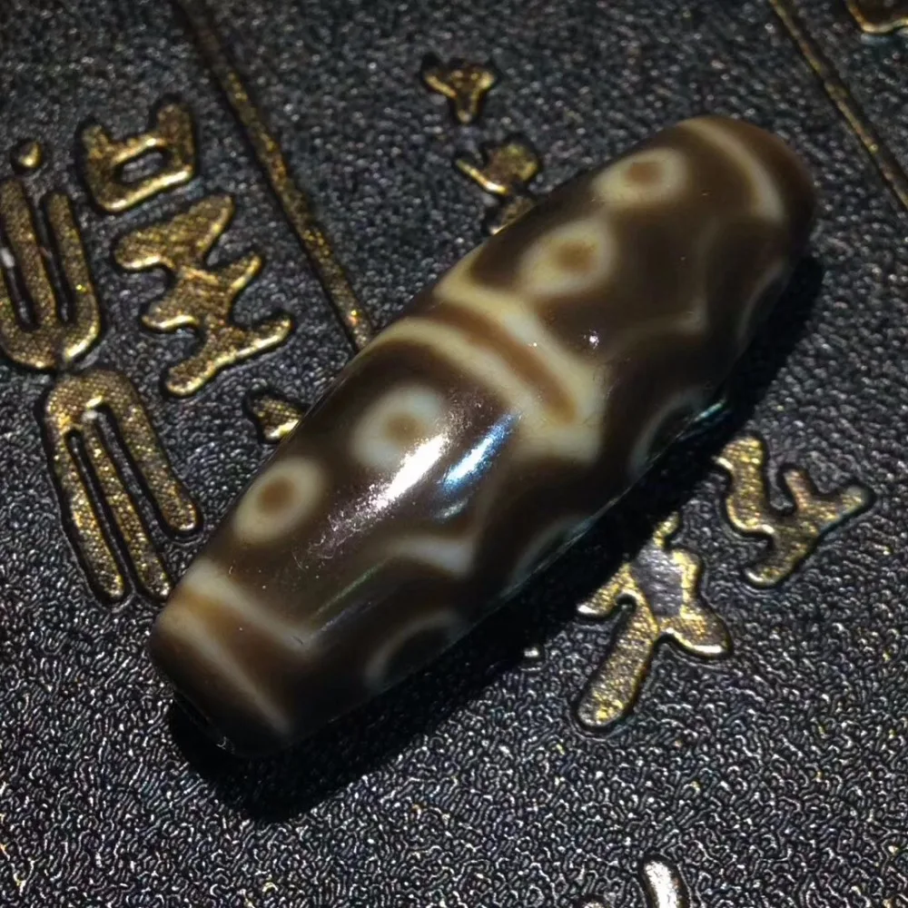 180121-1 редкий Тотем натуральный агат 15 глаз старый материал тибетские бусины дзи