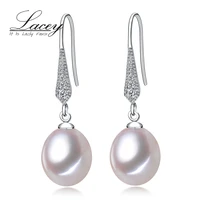 beautiful natural white pearl earrings wedding 925 sterling silver freshwater pearl earrings fashion jewelry daughter gift