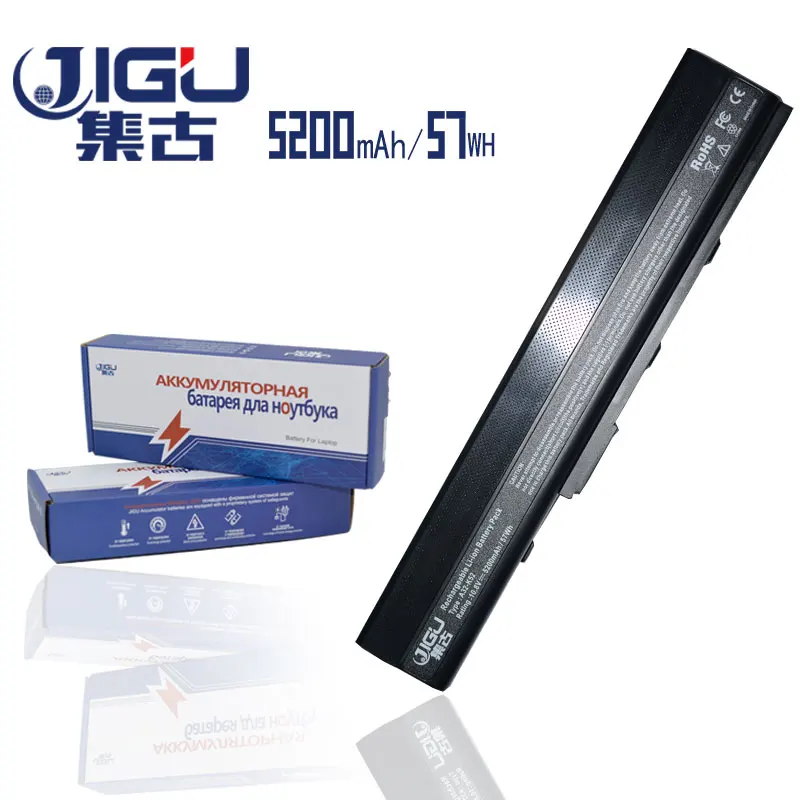JIGU 6 ячеек A31-K52 A32-K52 A41-K52 A42-K52 ноутбук батарея K52 K52D K52DE K52DR K52F K52JC K52JE K52JK K52N K62 K62F K62J N82 |
