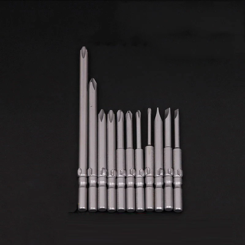 

10pcs Screwdriver bit head for electrical screwdriver slotted Magnetic Head Screwdriver Bits Electric Screwdriver Set