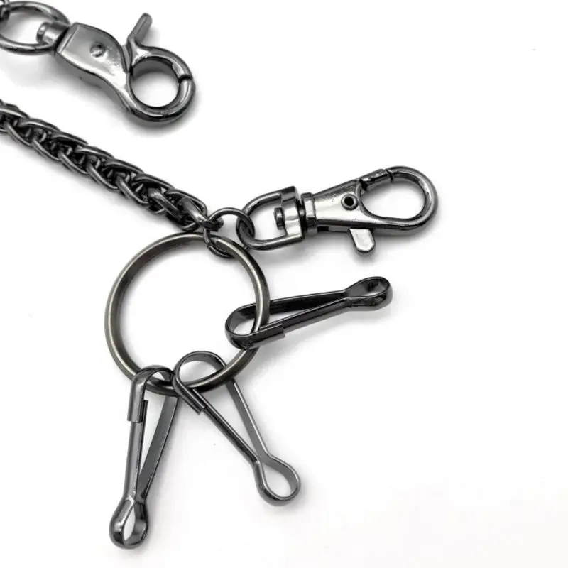 

Black Metal Wallet Belt Chain Punk Hipster Pant Jean Key Chain Hip Hop Jewelry